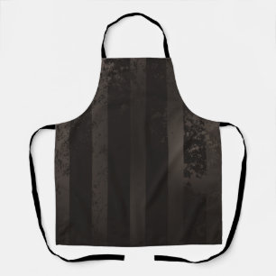 Steampunk striped brown background apron
