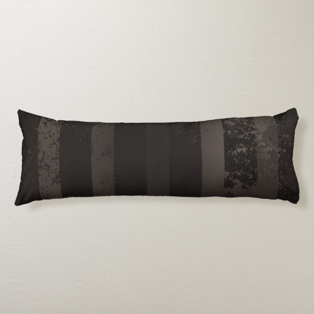 Steampunk striped brown background body cushion (Front)