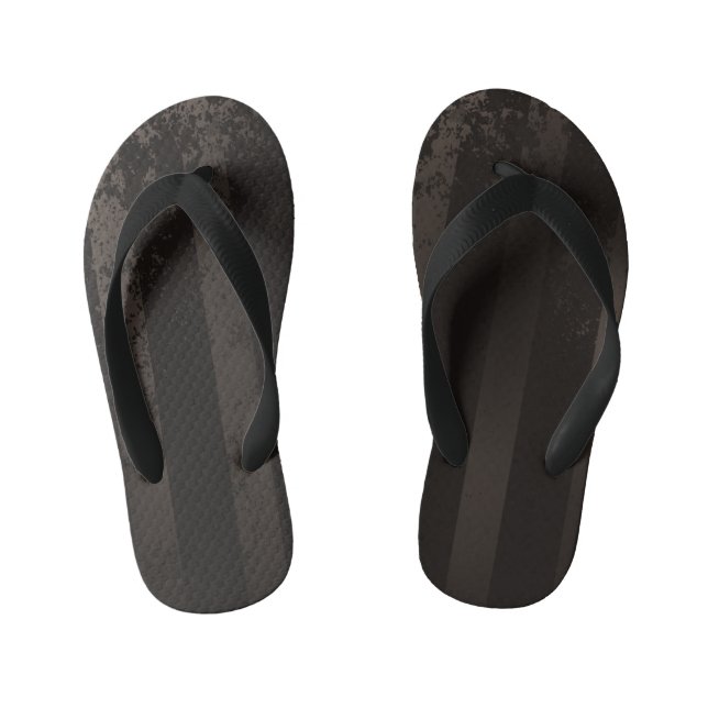 Steampunk striped brown background kid's flip flops (Footbed)