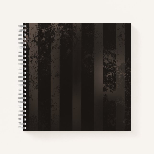 Steampunk striped brown background notebook (Front)