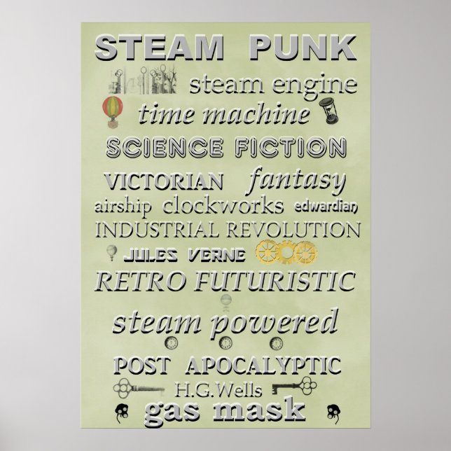 Steampunk Subway Art Poster (Front)