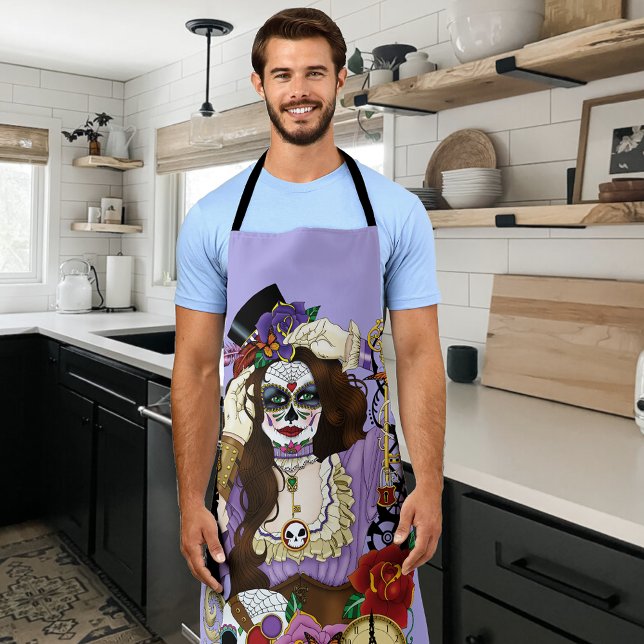 Steampunk Sugar Skull Apron (Creator Uploaded)