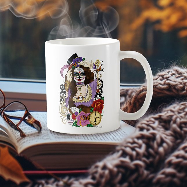 Steampunk Sugar Skull Coffee Mug (Creator Uploaded)