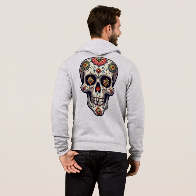 Steampunk Sugar Skull Hoodie (Back Full)