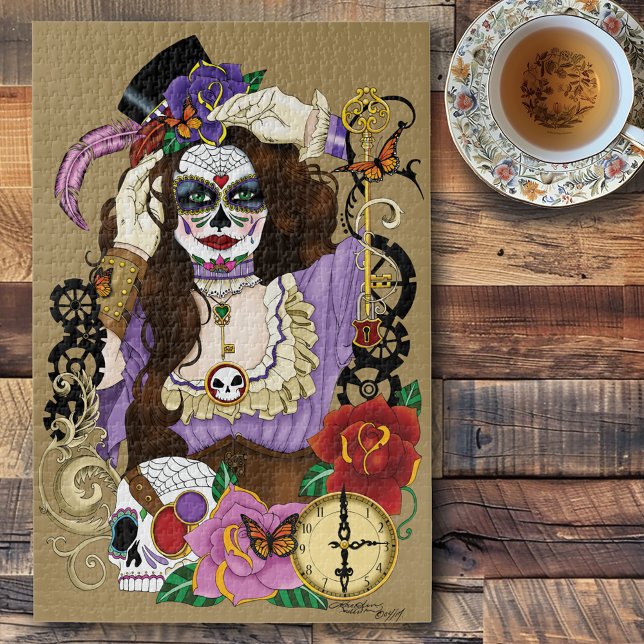 Steampunk Sugar Skull Jigsaw Puzzle (Creator Uploaded)
