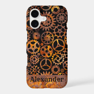 Steampunk Super Colourful Rusty Gears Custom Name
