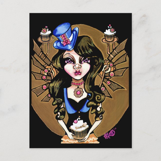 Steampunk Sweetie Postcard (Front)