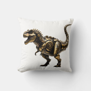 Steampunk T-Rex Mech – Brass Dino Beast Cushion