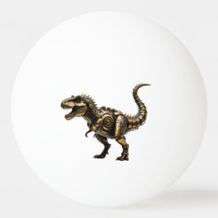 Steampunk T-Rex Mech – Brass Dino Beast Ping Pong Ball