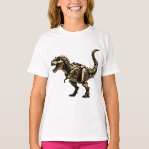 Steampunk T-Rex Mech – Brass Dino Beast T-Shirt