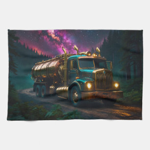 Steampunk Tanker Truck Tea Towel
