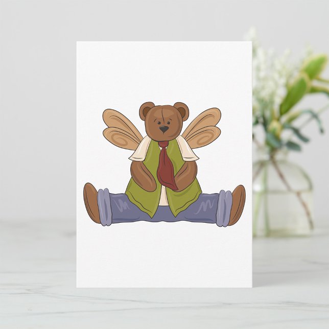 Steampunk Teddy Bear with Fairy Wings  Invitation (Creator Uploaded)