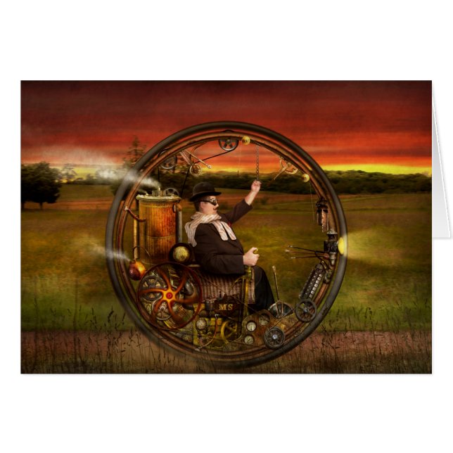 Steampunk - The gentleman's monowheel (Front Horizontal)
