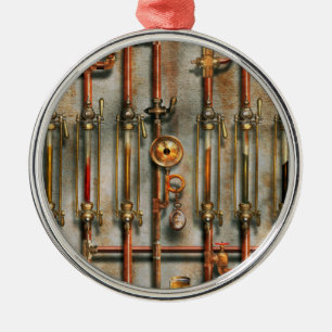 Steampunk - The lubrication manifold Metal Tree Decoration