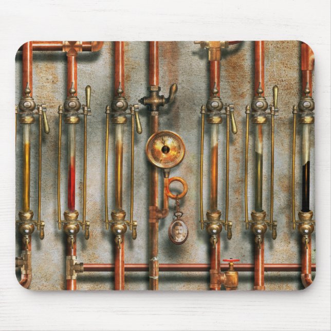 Steampunk - The lubrication manifold Mouse Mat (Front)