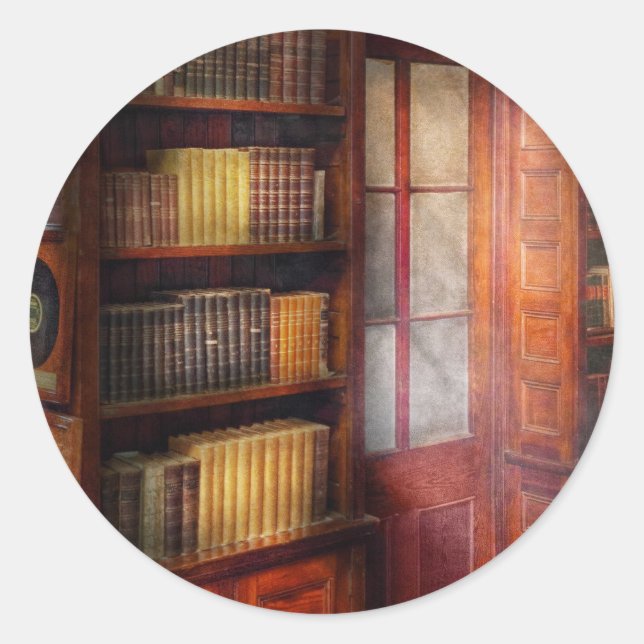 Steampunk - The semi-private study Classic Round Sticker (Front)