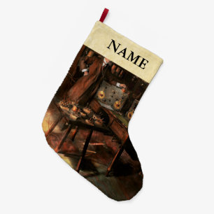 Steampunk - The time traveller 1920 Large Christmas Stocking