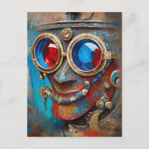 Steampunk The Tin Man Portrait Postcard