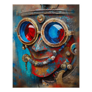 Steampunk The Tin Man Portrait Poster