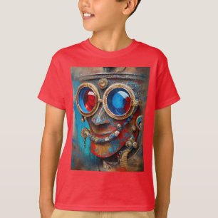 Steampunk The Tin Man Portrait T-Shirt