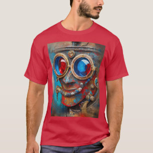 Steampunk The Tin Man Portrait T-Shirt