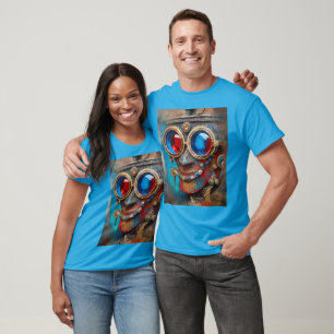 Steampunk The Tin Man Portrait T-Shirt