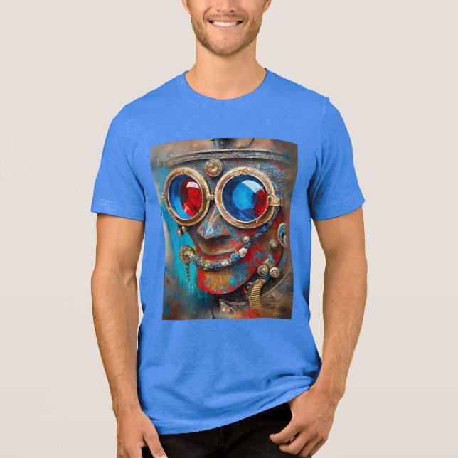 Steampunk The Tin Man Portrait Tri-Blend Shirt (Front)