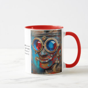 Steampunk The Tin Man Portrait with Quote Mug