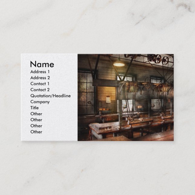 Steampunk - The Workshop Business Card (Front)