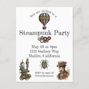 Steampunk Theme Postcard