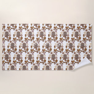 Steampunk Theme Thunder_Cove Beach Towel