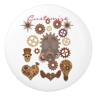 Steampunk Theme Thunder_Cove Ceramic Knob