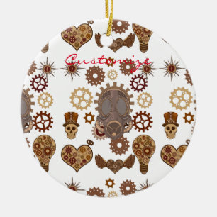 Steampunk Theme Thunder_Cove Ceramic Tree Decoration