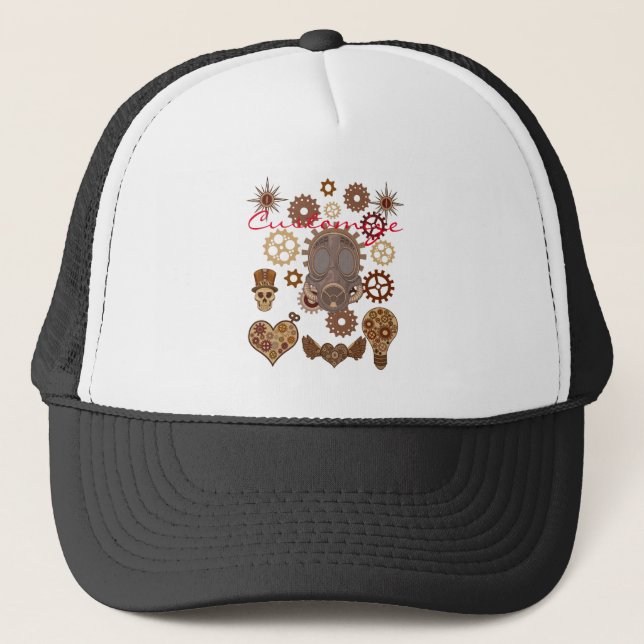 Steampunk Theme Thunder_Cove Trucker Hat (Front)