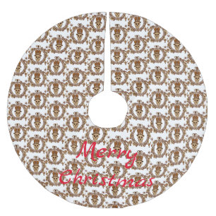 Steampunk Theme Top Hat Skull Thunder_Cove Brushed Polyester Tree Skirt