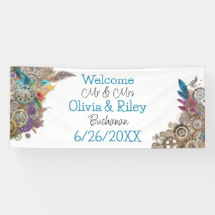 Steampunk Themed Wedding Banner