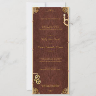 Steampunk "Ticket" Invitation/Menu Card