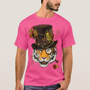 Steampunk Tiger Steampunk Tiger Animal Lovers  T-Shirt