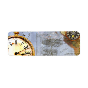 Steampunk Time Labels Tags