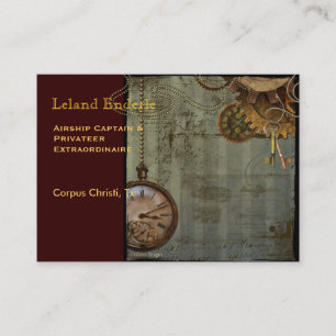 Steampunk Time Machine Business Profile Cards