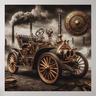 "Steampunk Time Machine" Hot Rod 10-1 Poster