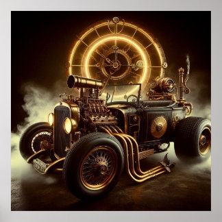 "Steampunk Time Machine" Hot Rod 60-1 Poster