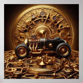 "Steampunk Time Machine" Hot Rod 60-4 Poster