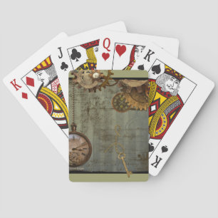 Steampunk Time Machine Playing Cards