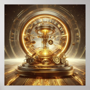 Steampunk Time Machine -Time/Space/Continuum 001X Poster