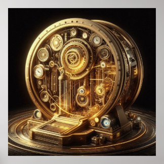 Steampunk, Time Machine, Time/Space/Continuum 005X Poster