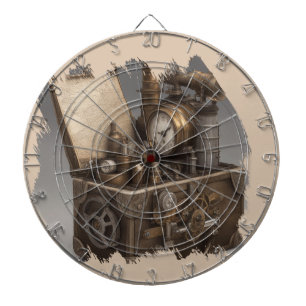 Steampunk Time Machine - Vintage Treasure Chest Dartboard