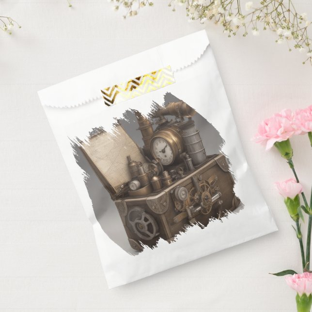 Steampunk Time Machine - Vintage Treasure Chest  Favour Bags (Sealed)