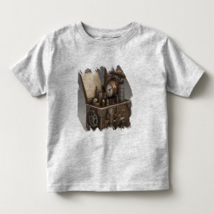 Steampunk Time Machine - Vintage Treasure Chest Toddler T-Shirt