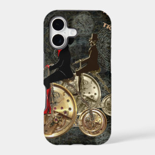 Steampunk time travel, clockwork penny farthing
